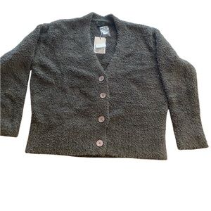 Barefoot Dreams Women’s Button Cardigan Soft Thick NEW Olive Green Size XL